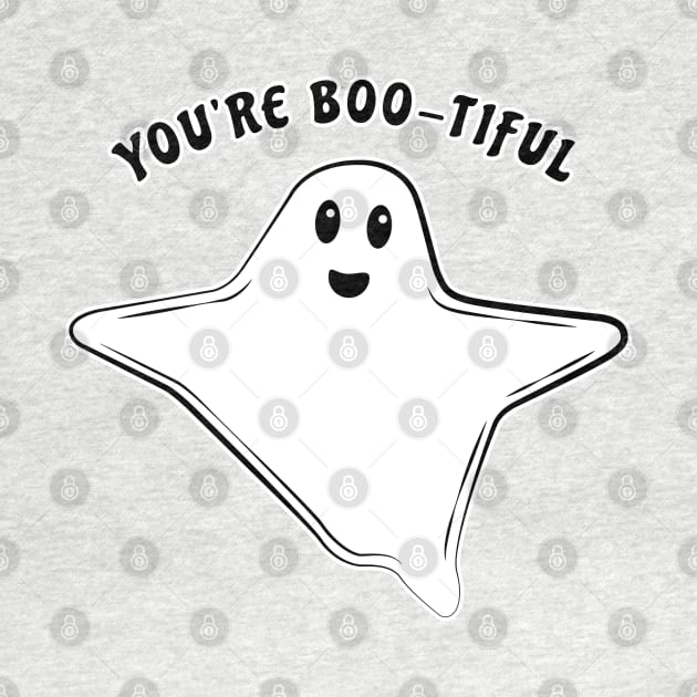 Funny Ghost Pun - You're Boo-tiful by DesignWood Atelier